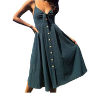 Sleeveless Backless Strap Long Close-fitting Dresses