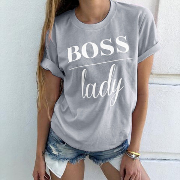 Summer Fashion Casual Letter Printed T-shirt Tops